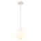 Jonathan Y Bleecker 7.75" Metal/Glass Globe LED Pendant, Almond JYL9528F - alternate 1
