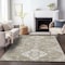 Homeroots 10' X 14' Taupe Beige And Ivory Medallion Washable Indoor Outdoor Area Rug 589055 - alternate 5