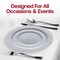 Smarty Had A Party 7.5" Matte Steel Gray Round Disposable Plastic Appetizer/Salad Plates (120 Plates), 120PK 4857STGR-CASE - alternate 4