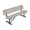 Leisure Craft 6' Standard Bench With Back, Perforated Metal, Portable, Sandstone B6WBP-PERF-SANDSTONE - alternate 1