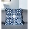 Homeroots 20" Blue and White Geometric Cotton Throw Pillow 529281 - alternate 1