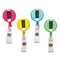 Sicurix ID Slide-Style Belt Clip Card Reels, 30" Extension, Round, Green/Light Blue/Pink/Yellow BAU68894 - alternate 4