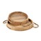 Homeroots Set of Two Brown Round Solid Wood Serving Trays With Handles 574199 - alternate 4
