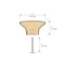 Richelieu 1 23/32-inch (44 mm) x 29/32-inch (23 mm) Champagne Bronze Contemporary Cabinet Knob BP734544CHBRZ - alternate 5