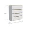 Homeroots 32" White and Natural Four Drawer Dresser 543994 - alternate 4