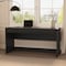 Manhattan Comfort Novara 60in Writing Desk in Black (2-Drawer) DK1672-3 - alternate 1