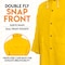 Xpose Safety Heavy Duty Yellow Raincoat, 48in, PVC .35mm, Waterproof, Detachable Hood, Medium YRC-M-X - alternate 2