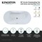 Kingston Brass 59" Acrylic Oval Double Ended Freestanding Tub with Drain, Glossy White/Matte Black VT7DE593023C420 - alternate 3