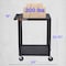 Luxor Utility Cart with Lipped Plastic Shelves, Polyethylene, 300 lb Load Capacity, 2 Shelves, 24 in L HE32-B - alternate 7