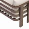 Homeroots 30" Brown Aluminum Outdoor Arm Chair with White Cushion 668767 - alternate 5