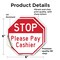 Signmission Stop Please Pay Cashier, 6 inch X 6 inch, Vinyl Decal, 2PK OC-D-2PACK-6-281 - alternate 3