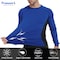 Protectx Long Sleeve T-Shirt, 92% Polyester, 8% Spandex, Blue, Black, M, 2 PK HV-LTT145-BLBK-M-02 - alternate 5