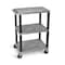 Luxor Tuffy Utility Cart with Three Shelves WT34GYS - alternate 4