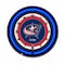 Holland Bar Stool Columbus Blue Jackets 19 Double Neon Wall Clock Clk19BK - alternate 1