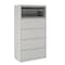 Hirsh 36 in W 5 Drawer Lateral File Cabinet, Light Gray, A4/Legal/Letter 17640 - alternate 3