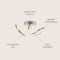 Jonathan Y Chantelle 19.5" 1-Light Modern Minimalist Aluminum Loop Integrated LED Semi Flush Mount, Nickel JYL1701A - alternate 7