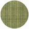 Homeroots 8' Olive Green And Lime Green Round Striped Washable Indoor Outdoor Area Rug 615063 - alternate 6