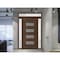 Vdomdoors Front Exterior Prehung Metal-Plastic Door, Manux 8113 Walnut, 2 Side and Top Sidelite Transom, Offi MANUX8113EXD-WLN-W14+36+14xH80+14-RH - alternate 3
