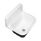 Kingston Brass 22" Cast Iron Single Bowl Wall Mount Kitchen Sink, 2-Hole with Strainer, White/Polished Chrome KGCKWS2218221 - alternate 1