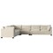 Homeroots Beige Canvas L Shaped Four Piece Sofa and Chaise Sectional With Toss Pillows 674611 - alternate 2