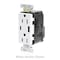 Leviton USB Receptacle, 15 A, 1/2 hp, Gray, PBT M56AC-GY - alternate 2