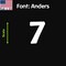 Aacc Self-Adhesive Vinyl Number: 7, Size: 2.5 in. Color: White Font: Anders, 4PK AACC-Anders-N7-White-I2.5x4 - alternate 1