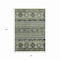 Homeroots 8' X 10' Fern Green Taupe And Ivory Tribal Washable Indoor Outdoor Area Rug 615413 - alternate 4