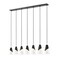 Z-Lite Aimie 7-Light Linear Chandelier, 7 in W, Matte Black 828P7-7L-MB - alternate 1