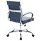 Leisuremod Benmar Leather Office Chair, Navy Blue BO19BUL - alternate 4
