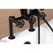 Kingston Brass 7" Center Deck-Mount Clawfoot Tub Faucet with Knurled Handle and Hand Shower, Matte Black AE8100RKX - alternate 4