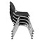 Regency Rico Classroom Training Stack Chair Armless, Black, 4PK 305-BK-4PK - alternate 3