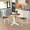 Whitewood Industries Rectangular Fixed Top Table W/ 2 Chairs, 30 in W, 29.9 in L, 30 in H, Parawood, Hickory/Shell K79-30RT-23B-C10-2 - alternate 2