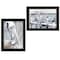 Homeroots Set Of Two Pelican Party Black Framed Coastal Wall Art, 2PK 407084 - alternate 1