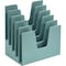 Acrimet 5 Section Incline File Sorter Desk Organizer Rack for Office Desktop Plastic Solid Green 225.6 - alternate 1
