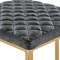 Leisuremod Quincy Quilted Stitched Leather Bar Stools with Gold Metal Frame, Grey QSG29GR - alternate 6