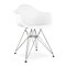 Homeroots White And Silver Heavy Duty Plastic Dining Arm Chair 520275 - alternate 3