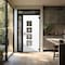 Vdomdoors Aluminum Door Cynex 6106 Dark Stone Entry Steel Metal Modern Painted W36+14xH80+12 Left Inswing CYNEX6106EXD-DARK-W36+14xH80+12-LH-I - alternate 3