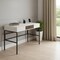 Homeroots 42" White and Black Writing Desk 491478 - alternate 2