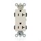 Leviton Straight Blade Receptacle, 5-20R, 20 A, 125V AC, Flush Mount, Self-Grounded M1636-T - alternate 1