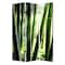 Homeroots 72" Green Canvas Folding Three Panel Screen Room Divider 274654 - alternate 2