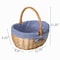 Wickerwise Picnic Basket with Handle and Washable Plaid Liner - Ideal for Outdoor Adventures,  QI004718.M - alternate 5