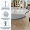 Flash Furniture Wren 60 in Flower Adjustable Height Activity Table, Thermal Laminate Top, Short Legs, Gray XU-A60-FLR-GRY-T-P-GG - alternate 6