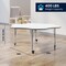 Flash Furniture Commercial Adjustable Height Flower Activity Table with Locking Casters-White XU-A60-FLR-WHT-T-P-CAS-GG - alternate 7