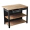 Homeroots Black and Natural 44in Kitchen Island With Storage 402576 - alternate 3