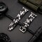 Elegani Rubber Band Compatible with Apple Watch 45mm, Gray, Gray/Yellow Gold/Rose Gold Buckle RSCMB-GRY-45 - alternate 2