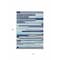Homeroots 10' X 14' Blue Gray And Ivory Striped Washable Indoor Outdoor Area Rug 613265 - alternate 5