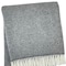 Homeroots 55" X 70" Dark Gray And White Cotton Blend Woven Herringbone Plush Throw Blanket with Fringe 633083 - alternate 2