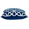 Homeroots 20" Blue and White Geometric Cotton Throw Pillow 529283 - alternate 2