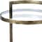 Homeroots 27" Gold And Clear Glass Round End Table 380690 - alternate 4