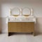 James Martin Vanities Hudson 60" Double Vanity, Honey Oak w/ 3 CM Lime Delight Silestone Top 435-V60D-HNO-3LDL - alternate 6